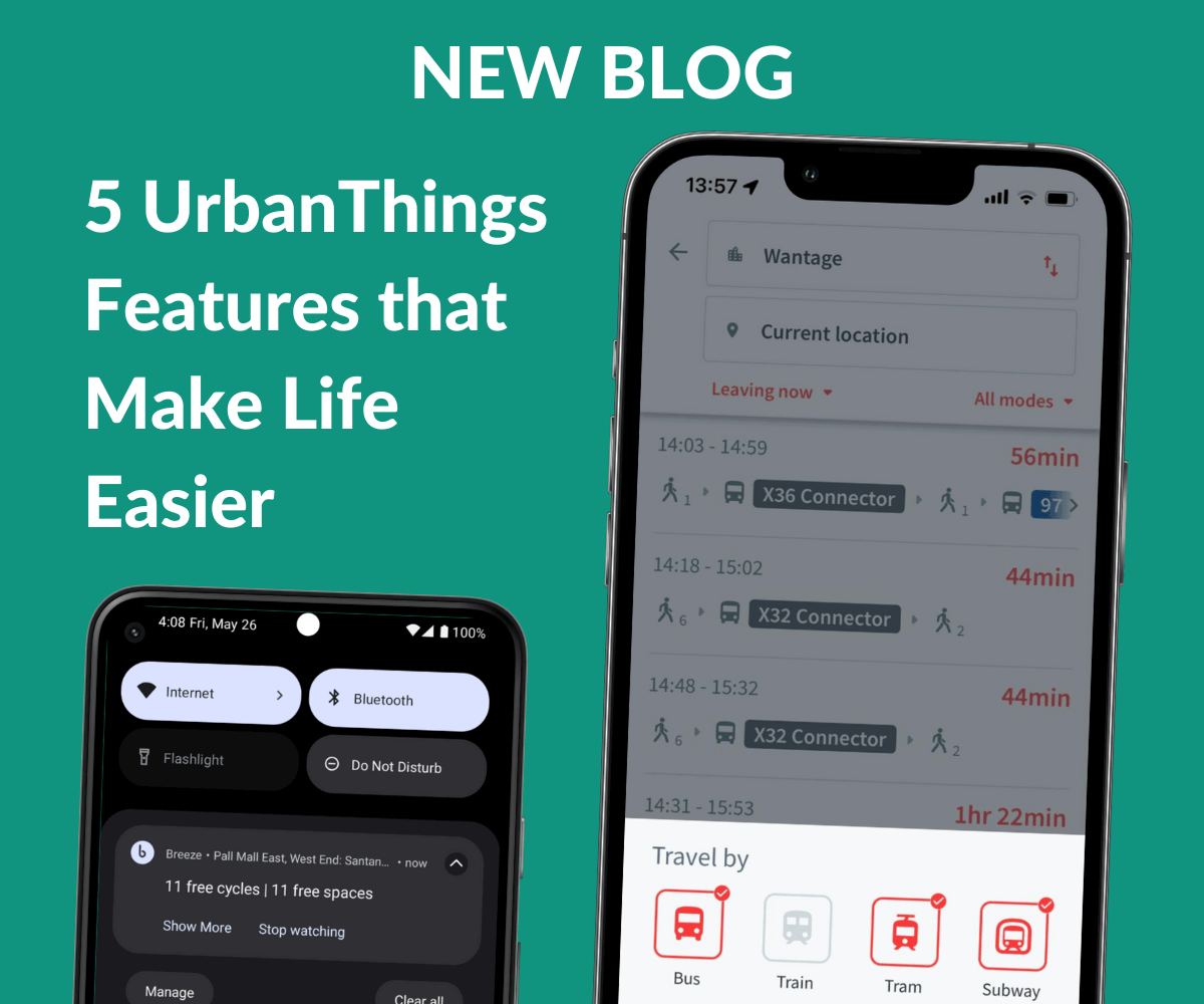 urbanthings features app