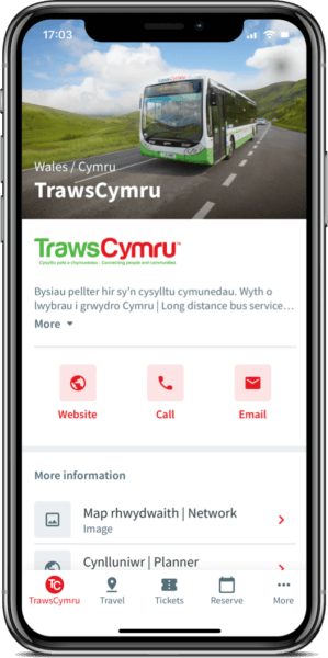 transport for wales transport app