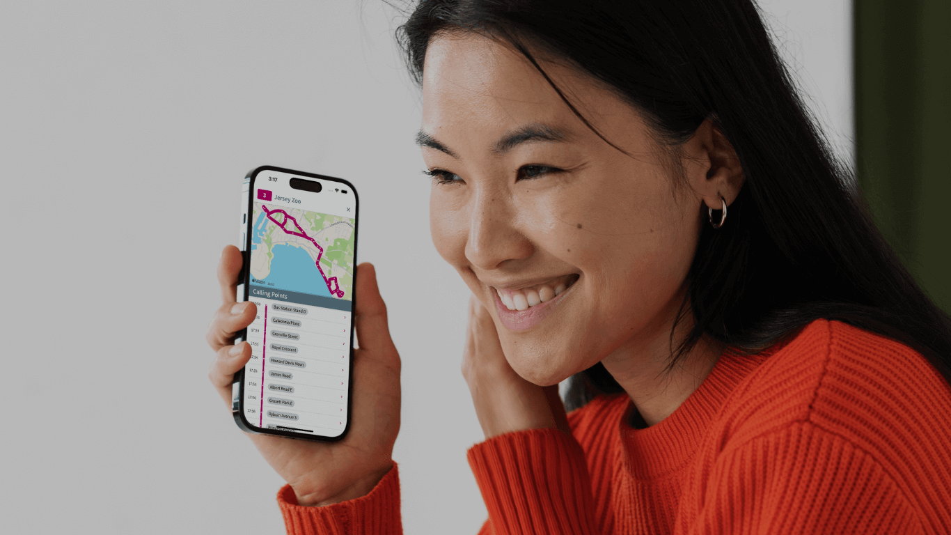 Passenger using journey planning on a mobile app